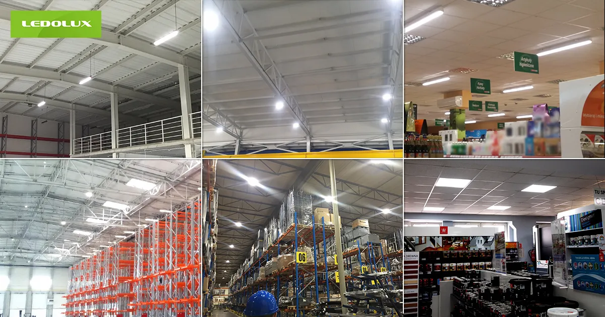 Industrial lighting, implemented by the manufacturer Ledolux Poland